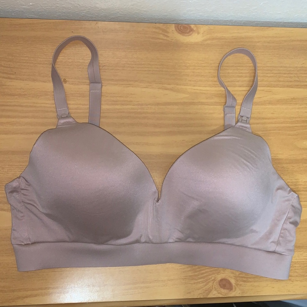 Kindred Bravely Minimalist Hands-Free Pumping and Nursing Plunge Bra Lilac Stone